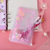 Creative Storage Bag Pocket Account Girl Heart Shake Card Sequin A5/A6 Dekorativ handbok Löst blad dragkedja