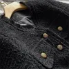 Mulheres jaquetas outono inverno pequeno perfumado tweed jaqueta mulheres vintage lã casaco curto streetwear coreano elegante casual magro outwear colheita top 230817