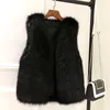 Grand manteau d'hiver en fourrure pour femmes pour femmes en coton et gilet chaud amincissant Imitation gilet épaules plus épaisses