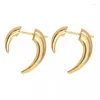 Boucles d'oreilles étalon Horne de lune délicate Faux côte à oreille en spirale Round Tribal Fashion Half Oreing-Bring-Decor 57bd