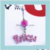 Navel Bell Button Rings Sierpink Y Crystal Body Piercing Surgical Belly Ring Jewelry Bar Fgjat Ajd Drop Delivery Dhxag