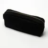 Black Canvas Pencil Case School Pencilase for Boys Girl