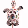 Keychains Lanyards Creative Marine Animals Rhinestone the Eye of Devil Little Turtle Keychain Female Bag Pendant Gift Drop Delivery Dhzl4
