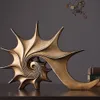装飾的なオブジェクト図形シェル巻き彫刻モダン樹脂置物像コレクティブルアートピースビーチテーブルホームウェディング230817のためのビーチテーブルのセンターピース