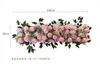 Fiori decorativi 20 pezzi per matrimoni fai -da -te artificiale rosa fiore di rosa composizione fornitura di ferro da fondo per la decorazione del palcoscenico