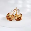 Stud -oorbellen 12 mm kristallen van Oostenrijk oordingen voor vrouwen bruiloftsfeest sieraden trendy vierkante vorm clip kerst bijoux cadeaus