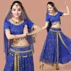 Stage Wear 2023 Sari Dancewear Women Belly Dance Clothing Set kostuums Bollywood -jurk (topgordel rok Veil -kopstuk)