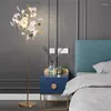 Lampade da pavimento TeMar Nordic Creative Lamp Ginkgo Fiore Fiore Light DECORATIVE MODERNO per la camera da letto per abitazioni domestiche