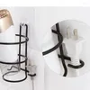 Bath Accessory Set 1PCS Iron Wall Mounted No Drilling Hair Dryer Stand El Bathroom Shelves Shelf Storage Hairdryer Rack Holder Bracket