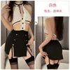 Women's Sleepwear Sexy Pajamas Waistless Temptation Lingerie One-piece Nightdress Secretary Tight-fitting Hip Slit Short Skirt Uniform Set