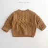 Pullover Baby Solid Tops Kids Sweaters Korean Style Children Clothing Autumn Spring Boys Girls Sweater 230817