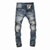 2023 Streetwear casual Street Black Slim Fit Jeans Anganited Men Masculina Lettera di jeans Pants Trendy Dance Club Skinny S Toursers Fashion Bottoms Denim