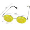 Sunglasses Frames 2 Pairs Creative Party Eyeglasses Lemon Shaped Funny Glasses Wedding Pography Props Eyeware