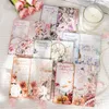 Yoofun 50pcs/partia Duża rozmiar kwiatowy papier materiałowy do czasopisma Scrapbooking Tła Karta Prezent Materiały DIY