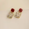 Dangle Earrings Retro Design Light Luxury Earring For Women Inlaid Sparking Hand Rhinestone