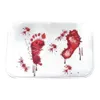 Autre événement Fourniture Halloween Decoration Horror House Blood Bathmat Foot Pad effrayage Blood Footprint Bath Bath Bath Bathroom Mat non glissée Décoration de fête à la maison 230817