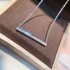 GLCE Pendant Halsband Luxury Halsband Custom Pendant Halsband Mens smycken Kvinna Ice Block formad 18K Rose Gold Silver Diamond Chain Designer Jewelrys för WOM