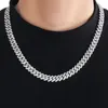 Diamante passou no teste 10mm 16-24 polegadas 925 prata esterlina brilhante moissanite cubana corrente colar pulseira para mulheres masculino bom presente