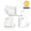 Cell Phone Chargers 65W Usb-C Fast Charger Adapter Block Type C Pd 20W 15W Dual Ports 3.1A Qc3.0 Quick Charging Travel Charge For Frui Dh8Yw