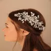 Headpieces lyxiga rhineton brudhuvudkam kvinnor handgjorda bröllop huvudbonad silver brud hår tillbehör mode prety headpiec258w