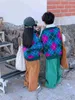 Pull 7084 enfants pull ou gilet 2023 automne nouveau coréen rhombique tricoté garçon pull Cardigan décontracté lâche laine gilet x0818