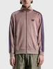 Vestes pour hommes Taupe Aiguilles Veste de piste Hommes Femmes Tricoté Violet Stripe Poly Lisse Papillon Sport Manteau 230817