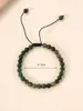 Strand Green Slim Bracelet Pull Rope Chain Water Grass Agate Summer Handmade Jewelry Gift For Men And Women