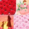 Decorative Flowers Wreaths 10Pcs Simulated Carnation Soap Flower Head Mother's Day Gift DIY Wrapping Material Colored Heads Charms HKD230818