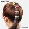 Accessoires de cheveux 18pcs / ensembles Kids Color Tie Set Women Fashion Bands Fashion Band Trendy Hair Elastic Ensembles Braid Drop Delivery Products Dhygb