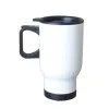 Tasse de voyage en sublimation vierge de 15 oz avec poignée et couvercle Tasse à vide isolée à double paroi Gobelet en acier inoxydable FY5643 0818