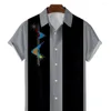 Mäns avslappnade skjortor Hawaiian 3D-tryckning Holiday Harajuku Y2K Klädstrand Turn-ner krage Kort ärm Estetikmode