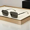 Rectangle Rimless Sunglasses Gold Brown Gradient Men Summer Sunnies gafas de sol Sonnenbrille UV400 Eye Wear with Box