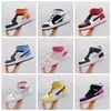 Designer schoenen voor kinderen J1 High-Top Children's Sneakers Lace-Free Joe 1 First-Layer Cowhide Comfortabele studentensportschoenen