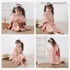 Towels Robes 4-layer Gauze cotton baby bath towel baby bath towel curly beach towel hooded swimsuit shower product Z230819