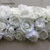 Fleurs décoratives blanc artificiel silk pivoine rose hydrtense de fleur de fleur décoration de mariage de mariage fond 10pcs / lot tongfeng