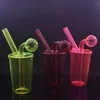 10pcs Coffee Cup Bubbler Smoking Water Bong Hookah Beaker Rigs Glass Pipes Hand Smoking Pipe with 30mm Oil Burner Pipe