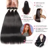 Bundles de cheveux raides brésiliens 3 Pcs Virgin Remy Bundles de cheveux humains raides 100% Bundles de cheveux humains non transformés Couleur naturelle