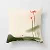 Pillow Case Chinese Style Cover Lotus Cushion Cover Office Waist Support Blossom case Bamboo Plum Case Home Decore Car HKD230817