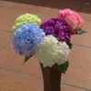 Decorative Flowers 50 PCS European Pastoral Style White Artificial Silk Flower Fabric Hydrangea Bouquet For Wedding Party Decorations