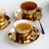 Kubki 250 ml złota platana ceramiczna herbata Puchar Kawa Puchar