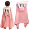 Handdoeken gewaden Baby Shower Gel Flanel Cape Cartoon Boy Girl Super Soft Hooded Spa Bath handdoek Baby Shower Gift Z230819