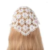 Hair Clips Delicate Pattern Hollow Turban Girl Scarf Knitted Headband For Women Girls Po Accessory