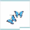 Charms Colorf Butterfly Pendant 100pcs lot 12x15 mm en émail Animal Pendants Ajustement pour le bracelet de collier