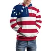 Женские толстовины американский флаг Бетси Росс 13 звезд и полосы прохладные повседневные пуловер.