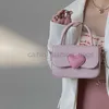 Torba projektantów różowy łańcuch miłosny mały kwadrat dla kobiet 2023 Wersja koreańska High Grade Girl Cute Contrast Color Handheld Crossbody Bag Caitlin_fashion_bags