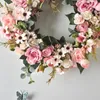 Otros suministros para fiestas de eventos 35 cm de flores de flores de rosa de seda artificial para decoración de la boda puerta de la puerta delantera colgante de la pared floral 230816