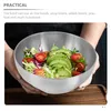 Dinnerware Sets 2 Pcs Stainless Steel Salad Bowl Baby Eating Simple Multi-function Home Kitchen Supplies Fruit Storage Dessert