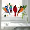 Dekorativa föremål Figurer Färgfönster Bird Pendant Wind Chime Metal Tropical Bird Hanging Decorations Family Door Crafts Home Accessories 230817