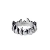 Design unique de dents animaux forme titane acier anneau avancé solide index solide fermé Hip Hop Charm bijoux pour les hommes et les femmes