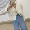 Women's Jackets Autumn Retro Chic Single Breasted Long Sleeved Tweed Jacket Collection Online Coats